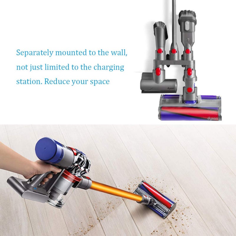 Charlux Accessory Holder Compatible with Dyson V7 V8 V10 V11 V15 Gen5 Vacuum Cleaner Attachment Holder Docking Station Wall Mount, Grey, 1 Pack - Image 4